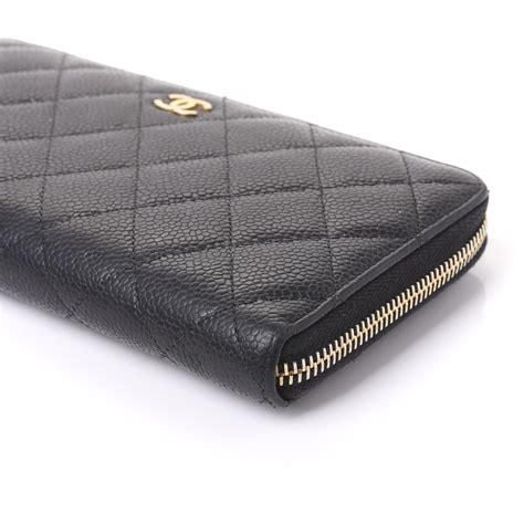 chanel caviar quilted zipped pocket wallet|CHANEL Caviar Quilted Zipped Pocket Wallet Black.